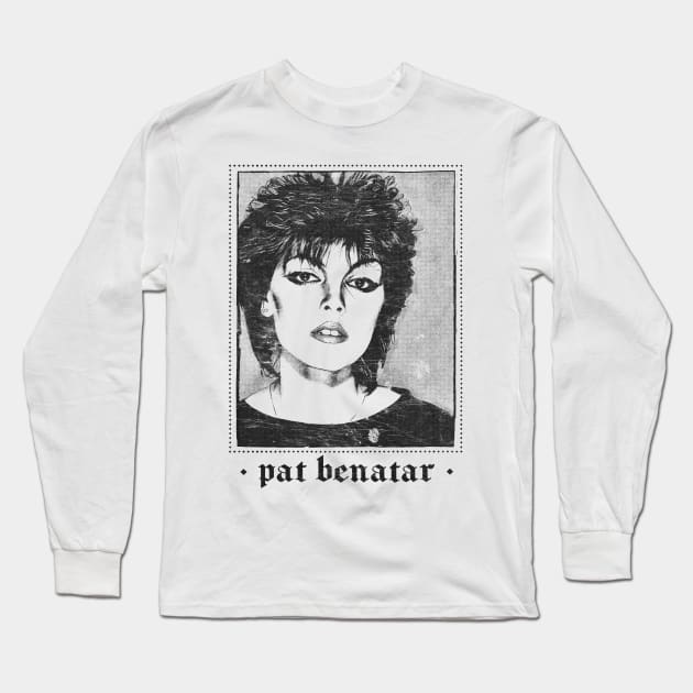 Pat Benatar / Retro 80s Style Fan Design Long Sleeve T-Shirt by DankFutura